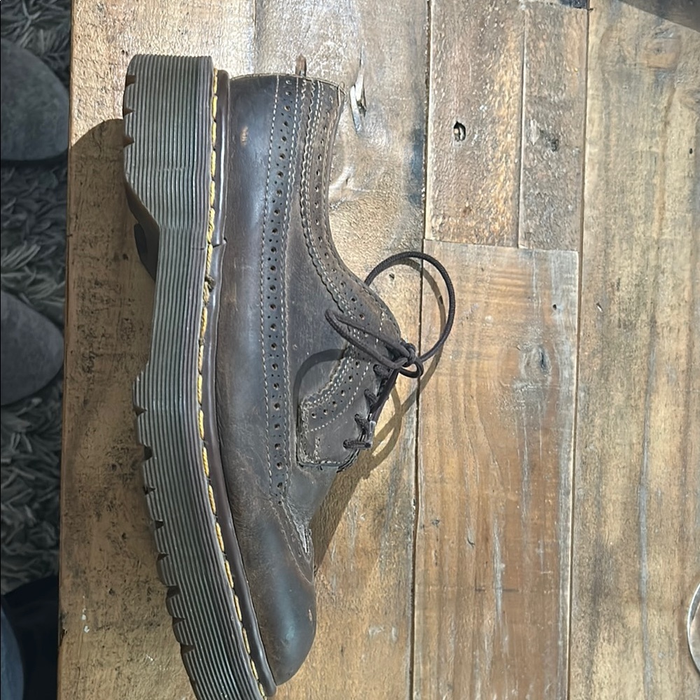 Dr. Martens Brown Oxford Shoes with Chunky Sole